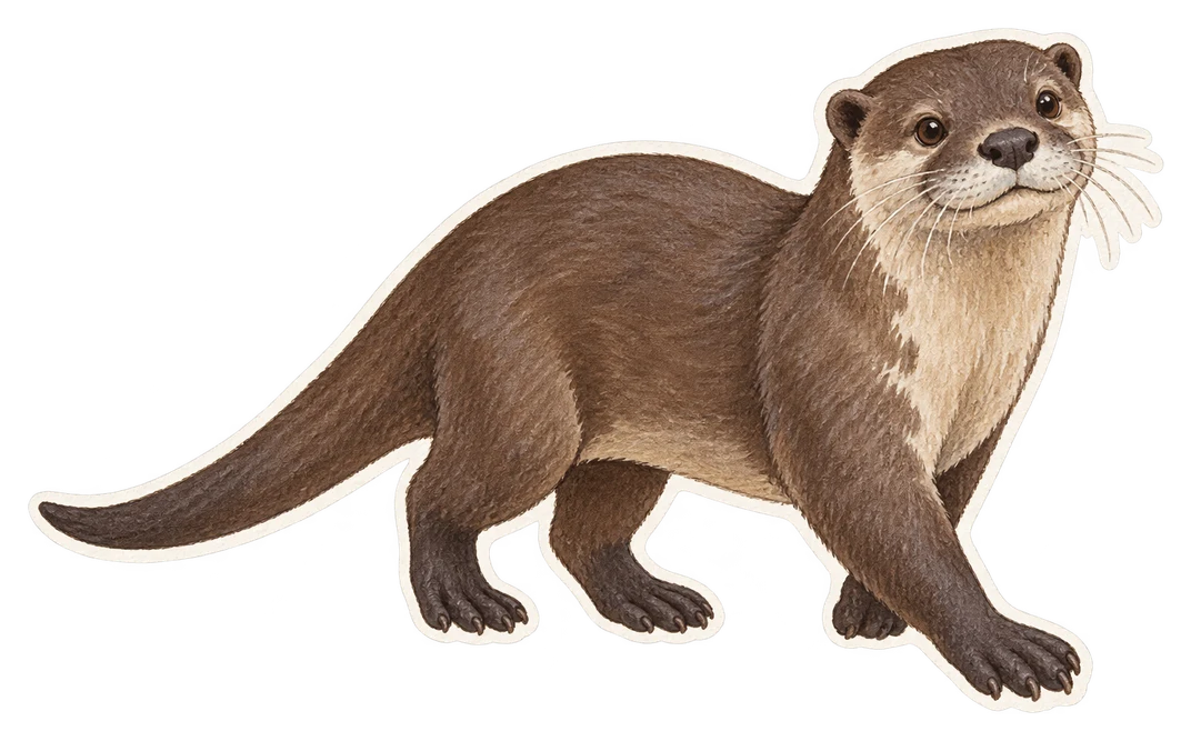 La loutre à longue queue (Lontra longicaudis)