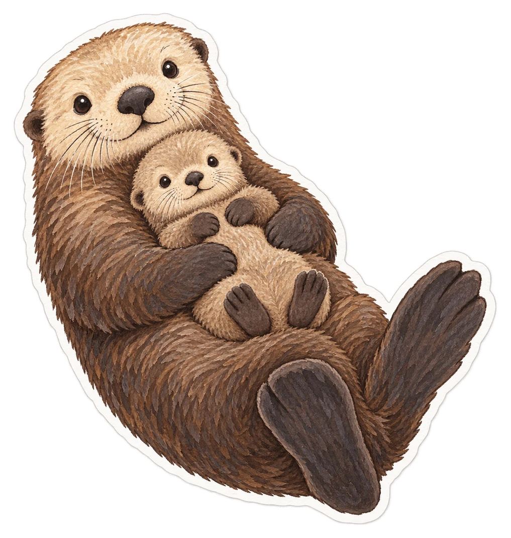 Le petit de la loutre de mer