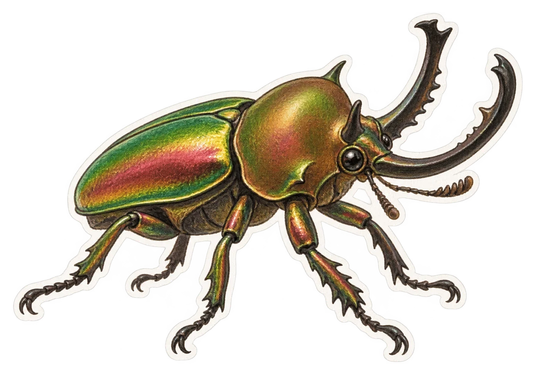 Le lucane rhinocéros (Phalacrognathus muelleri)