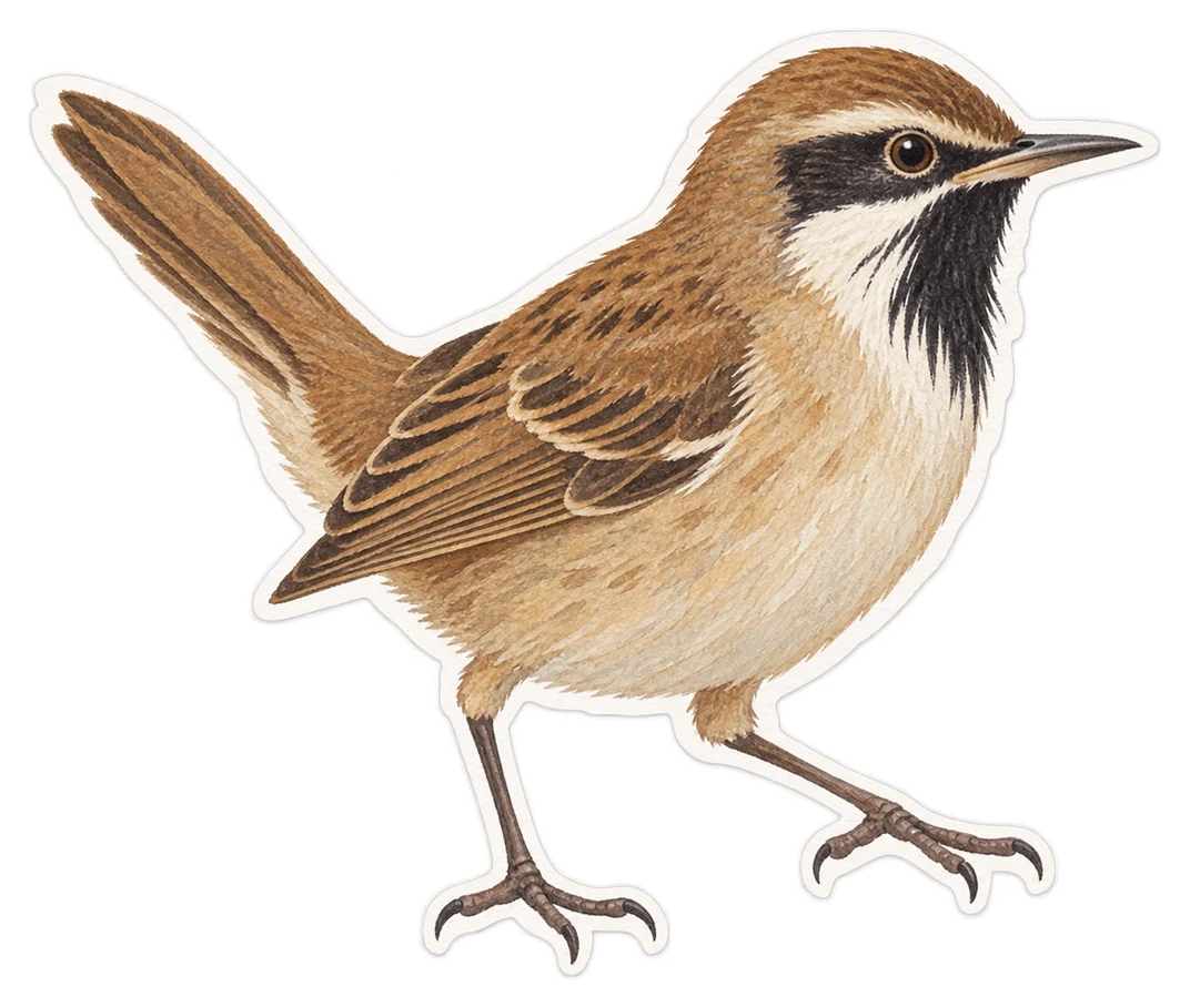 La lusciniole à moustaches (Acrocephalus melanopogon)