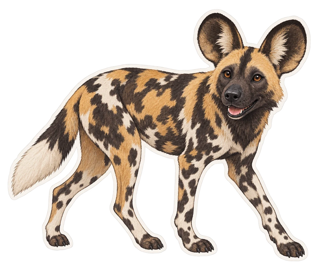 Le lycaon (Lycaon pictus)