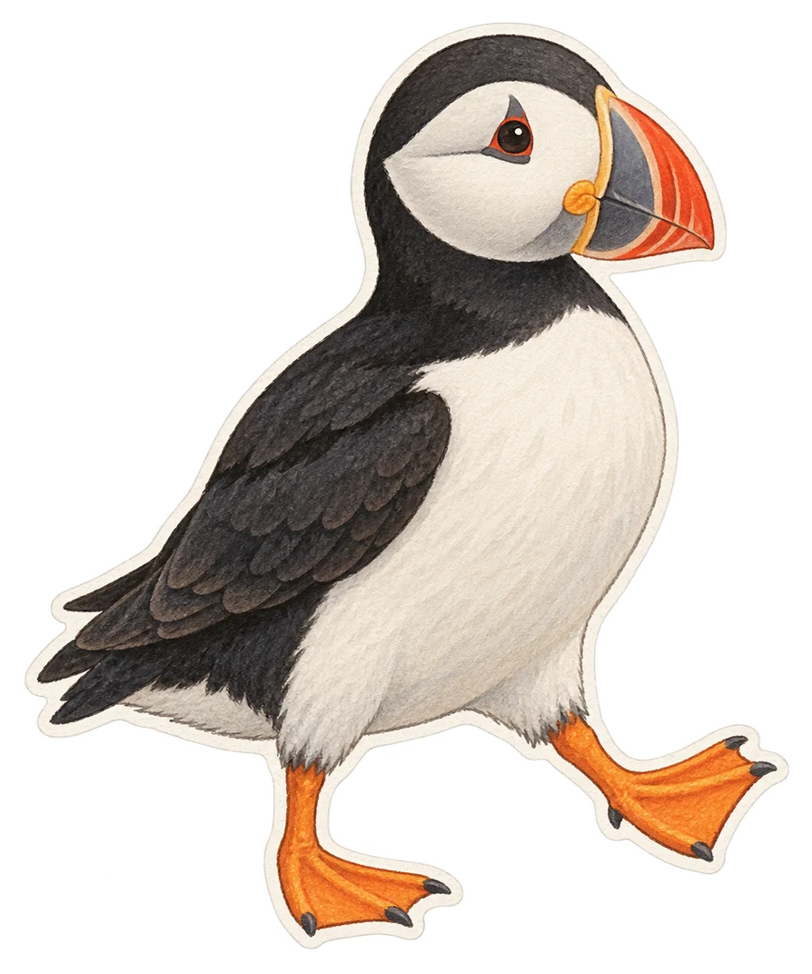 Le macareux moine (Fratercula arctica)