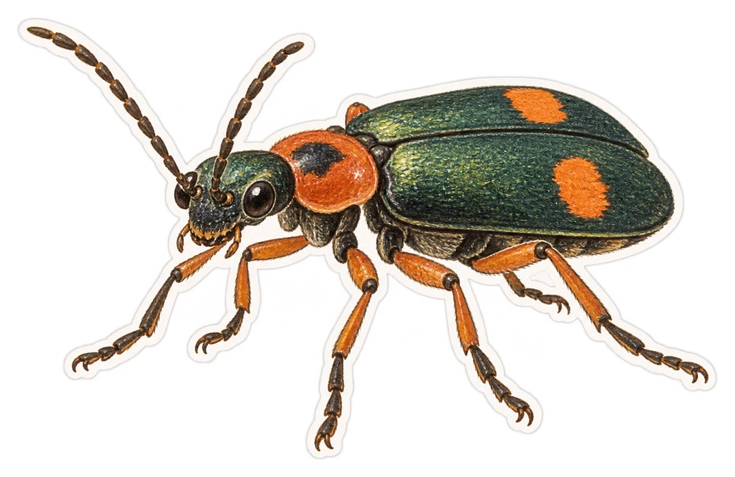 La malachie à deux taches (Malachius bipustulatus)
