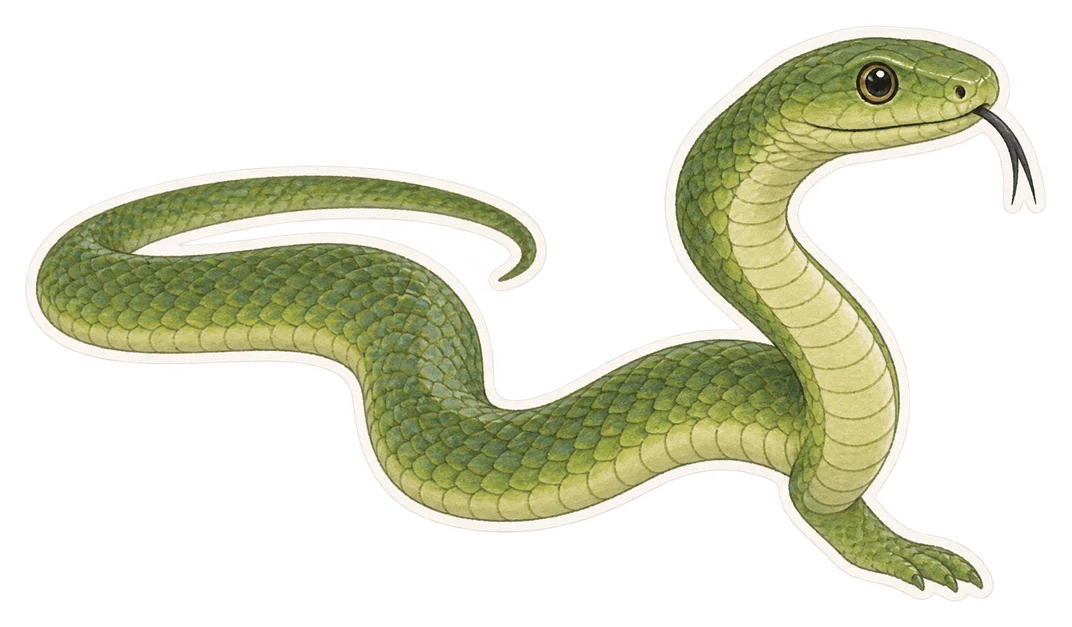 Le mamba vert oriental (Dendroaspis angusticeps)