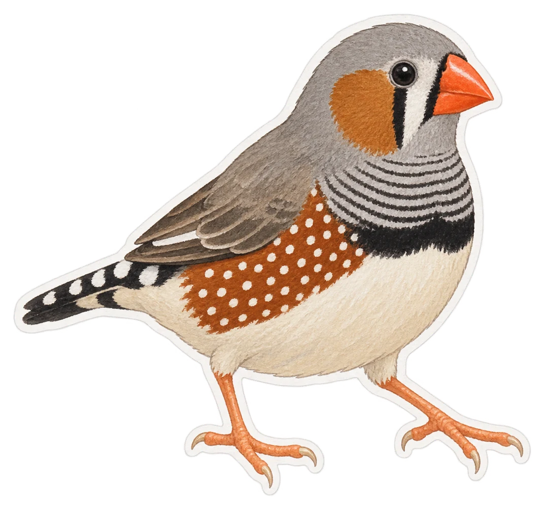 Le mandarin d’Australie (Taeniopygia castanotis)