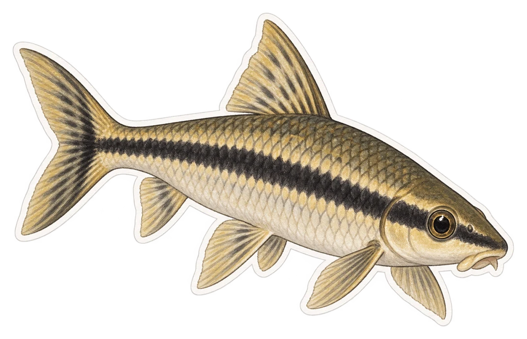 Le mangeur d’algues siamois (Crossocheilus oblongus)