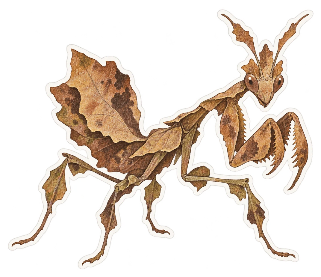 La mante fantôme (Phyllocrania paradoxa)