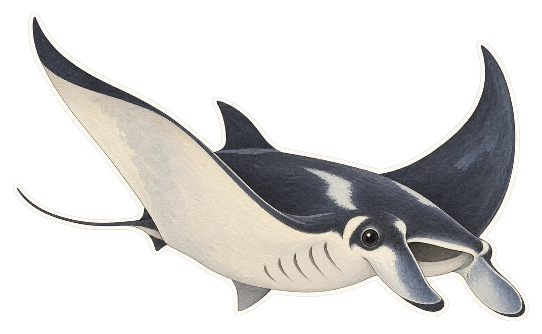 Le diable de mer méditerranéen (Mobula mobular)