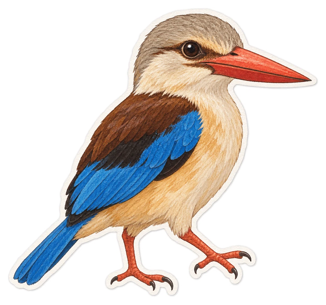 Le martin-chasseur du Sénégal (Halcyon senegalensis)