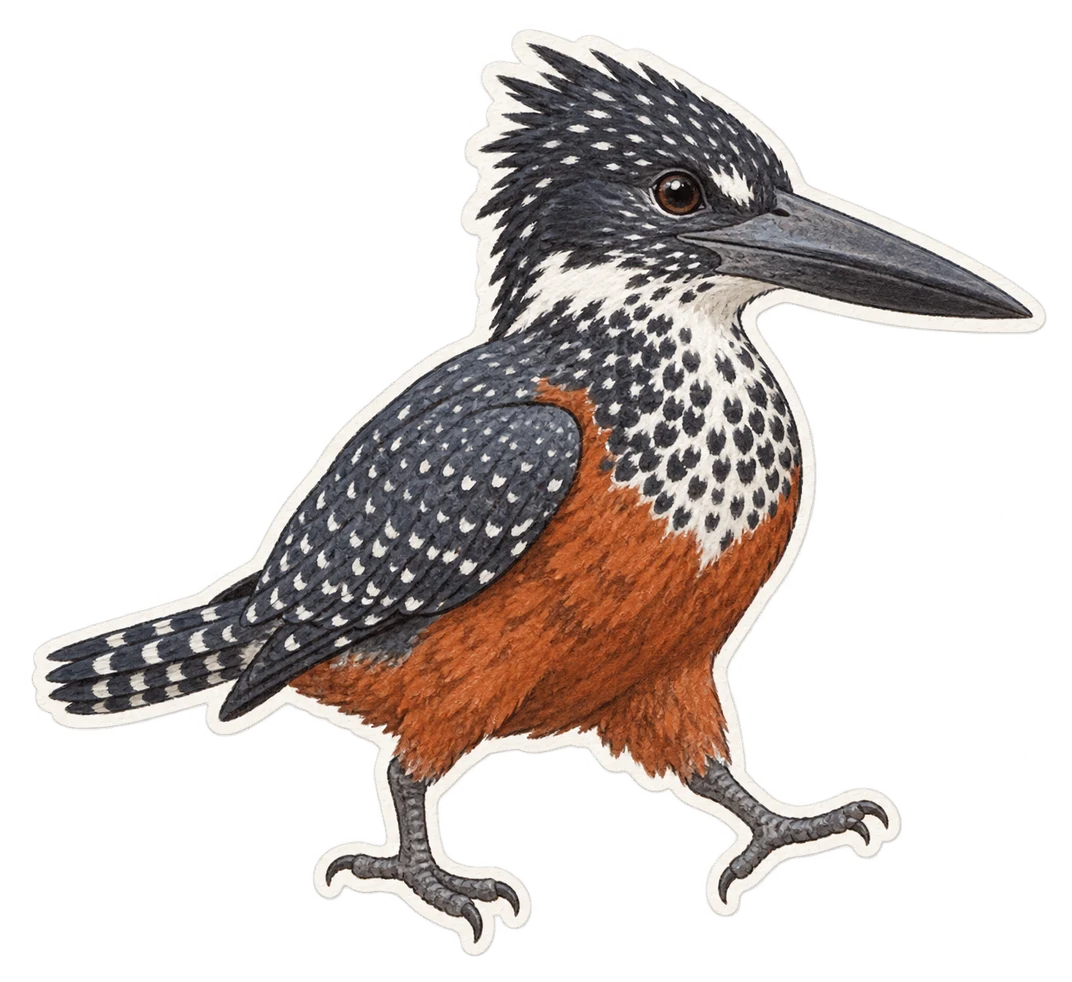 Le martin-pêcheur géant (Megaceryle maxima)
