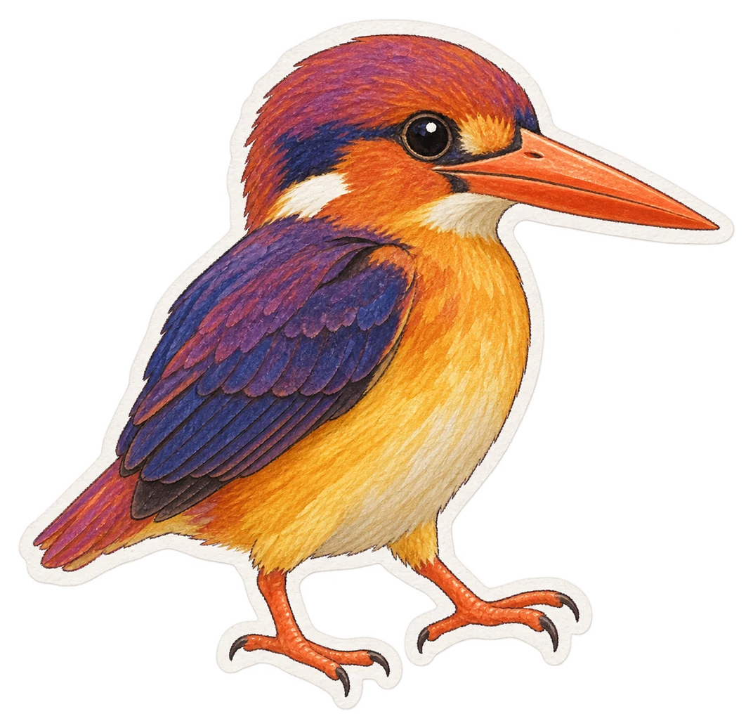 Le martin-pêcheur pourpré (Ceyx erithaca)