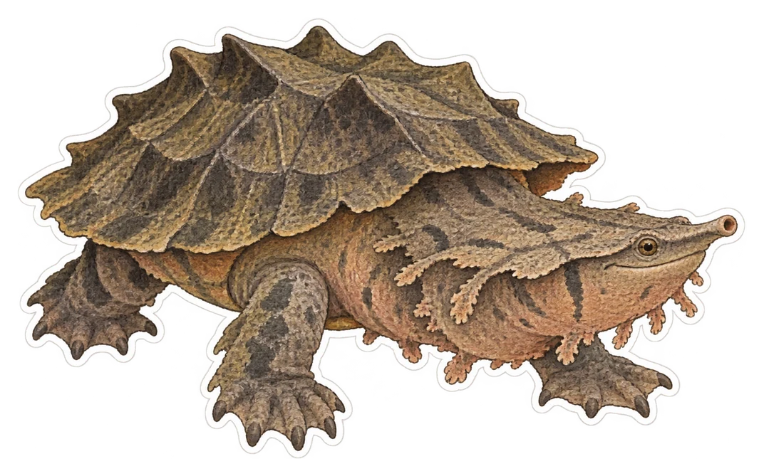 La matamata (Chelus fimbriata)
