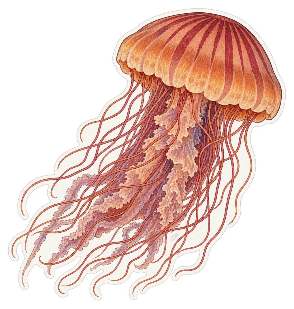 La méduse à crinière (Cyanea capillata)