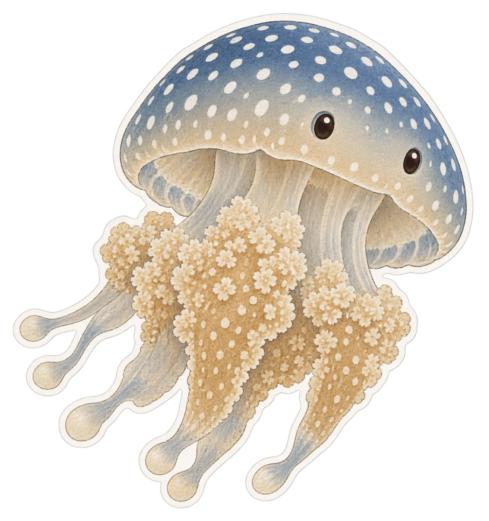 La méduse à points blancs (Phyllorhiza punctata)