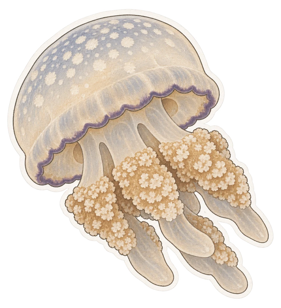 La méduse comestible (Rhopilema esculentum)