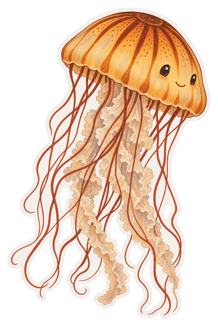 La méduse du Pacifique Nord (Chrysaora melanaster)