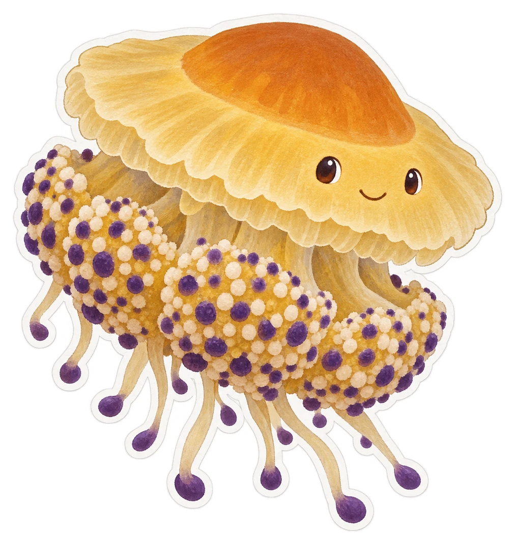 La méduse œuf au plat (Cotylorhiza tuberculata)