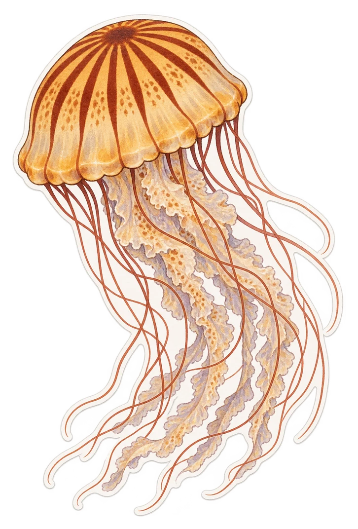 La méduse rayonnée (Chrysaora hysoscella)