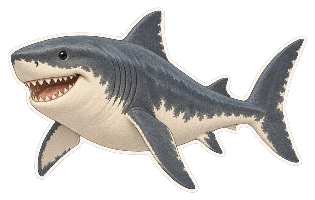 Le mégalodon (Otodus megalodon)