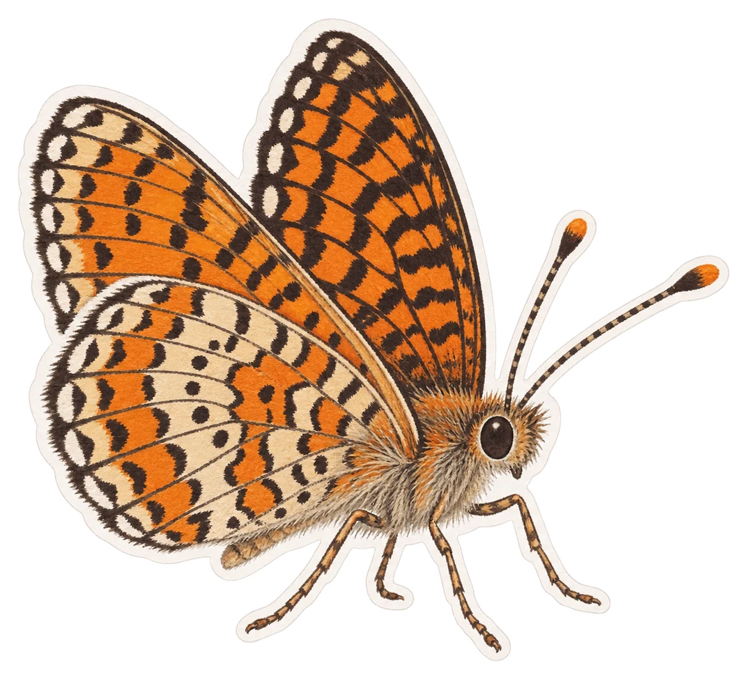 La mélitée du plantain (Melitaea cinxia)