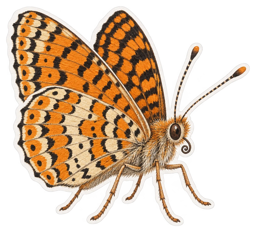 La mélitée orangée (Melitaea didyma)