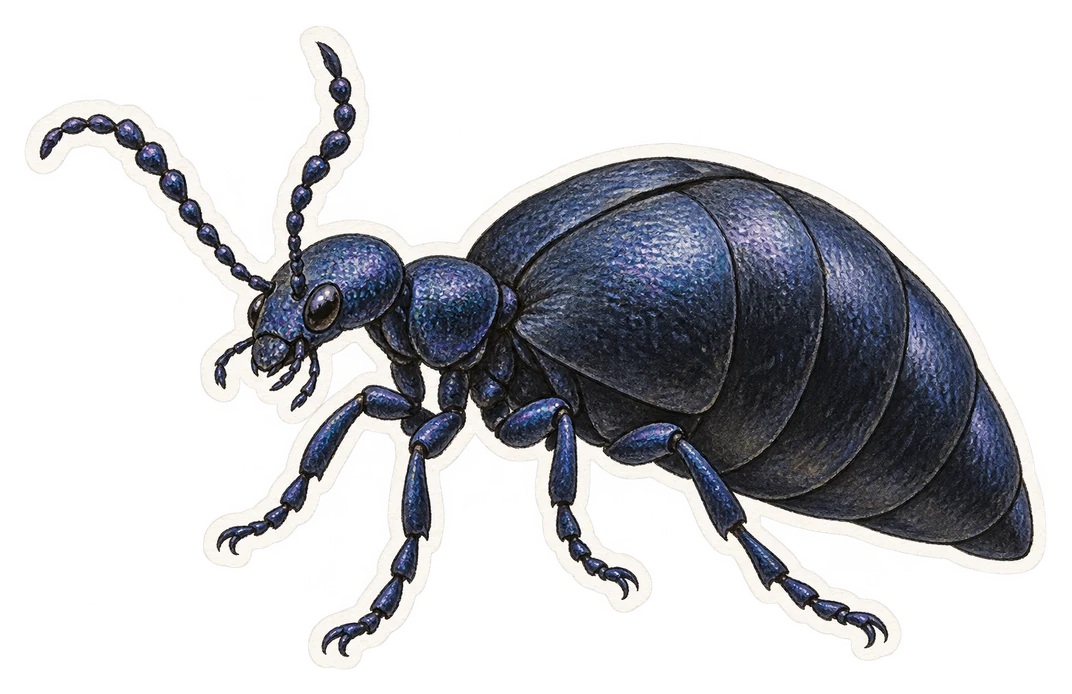 Le méloé violet (Meloe violaceus)