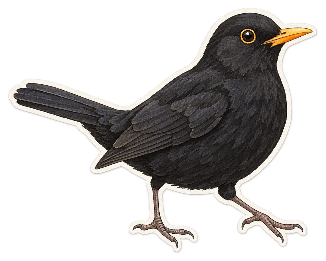 Le merle noir (Turdus merula)
