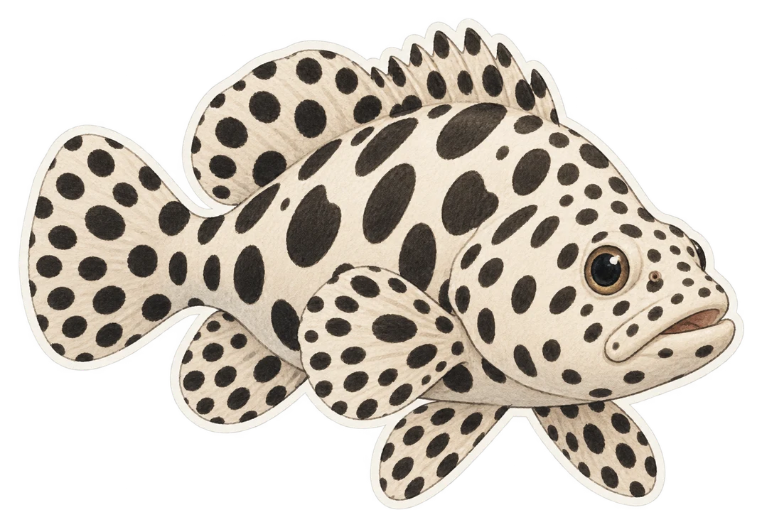 Le mérou bossu (Chromileptes altivelis)