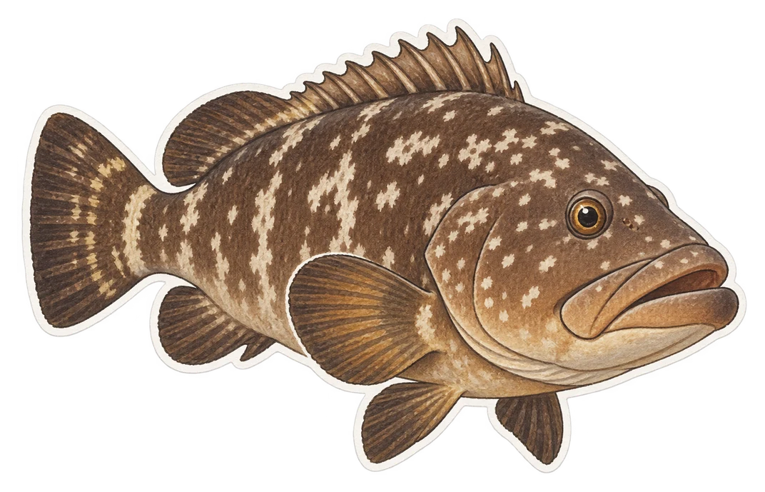 Le mérou brun (Epinephelus marginatus)