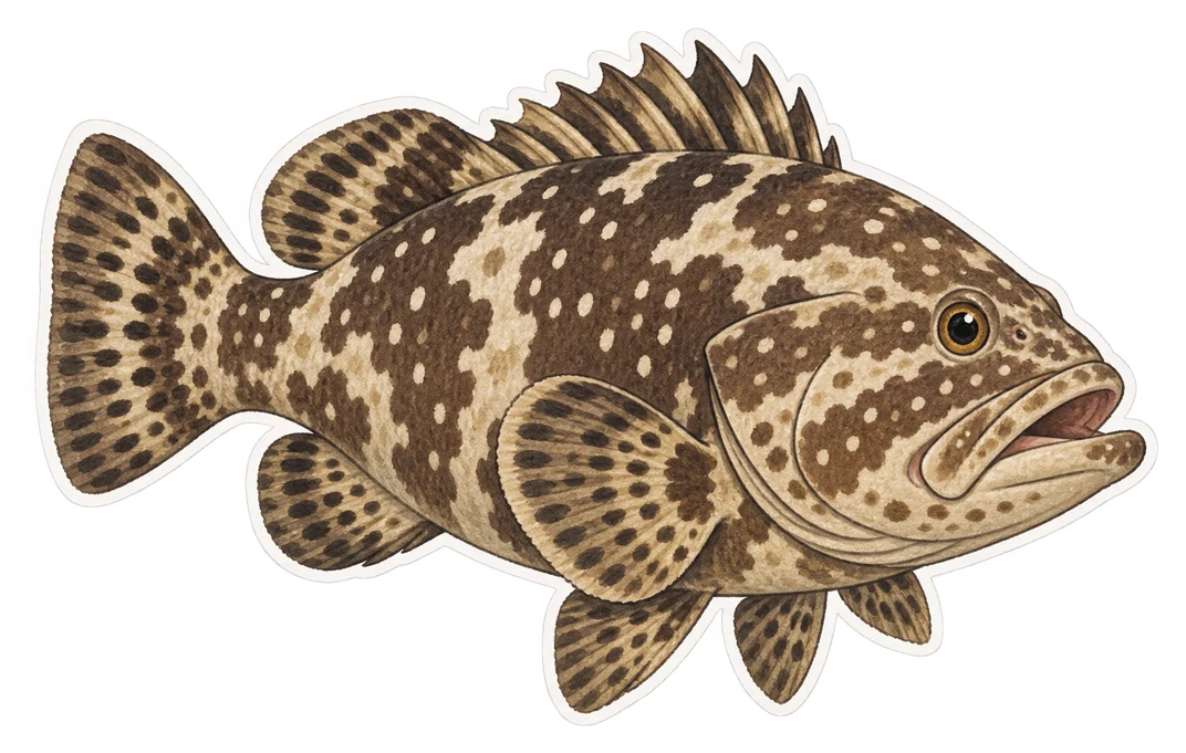 Le mérou camouflage (Epinephelus polyphekadion)