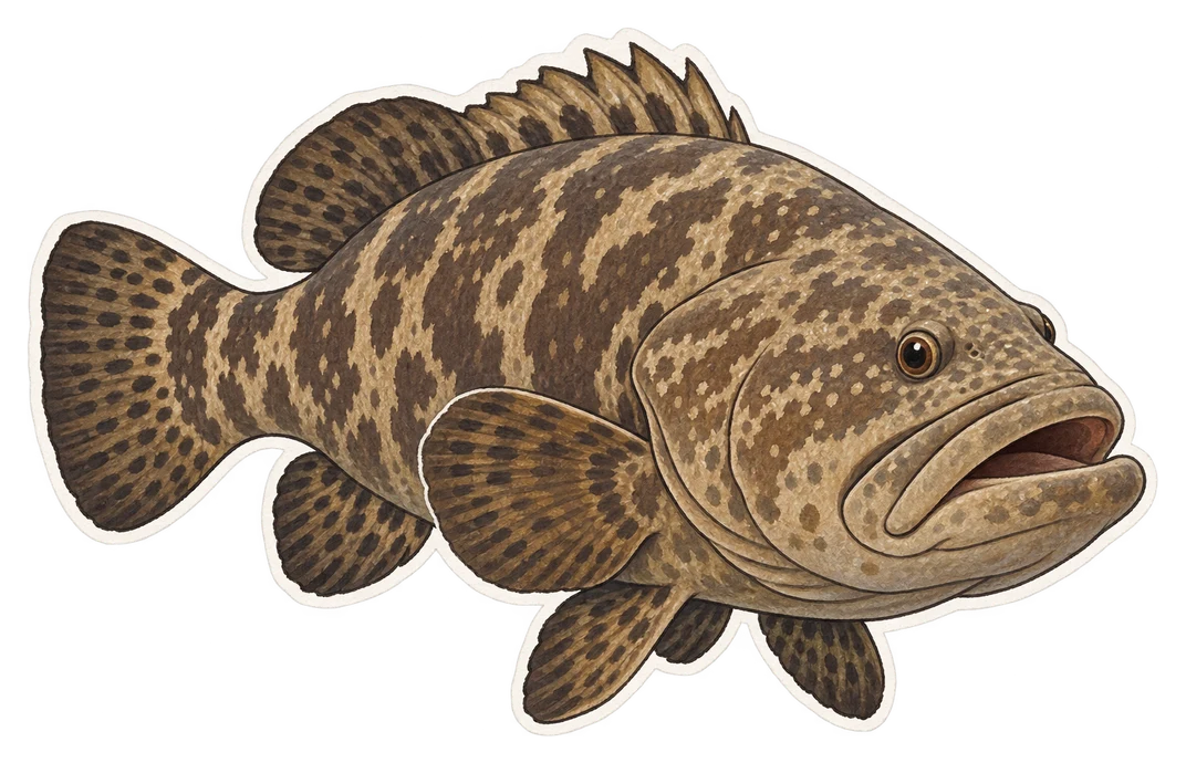 Le mérou géant de l'Atlantique (Epinephelus itajara)