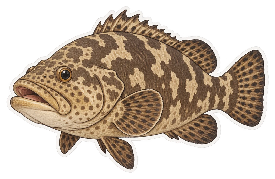 Le mérou malabar (Epinephelus malabaricus)