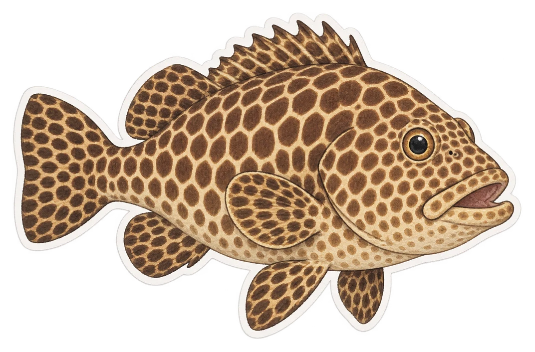 Le mérou nid-d'abeilles (Epinephelus merra)