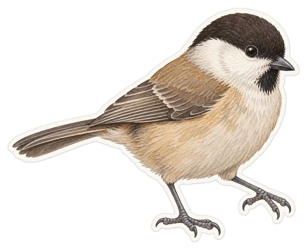 La mésange boréale (Poecile montanus)