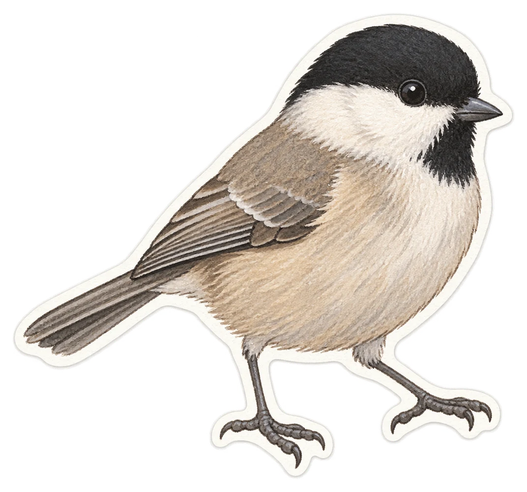 La mésange grise (Poecile sclateri)