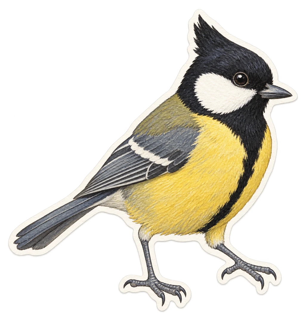 La mésange indienne (Parus cinereus)