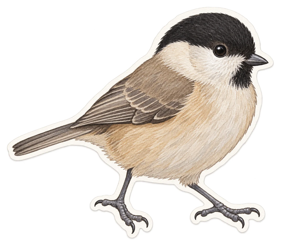 La mésange nonnette (Poecile palustris)