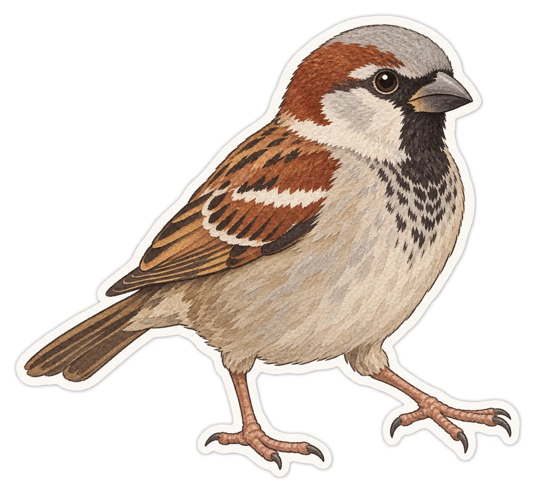 Le moineau domestique (Passer domesticus)