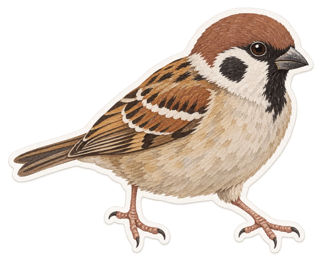 Le moineau friquet (Passer montanus)