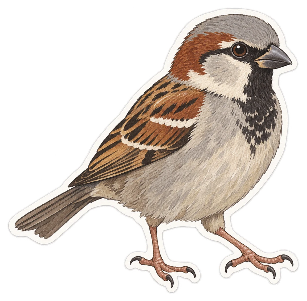Le moineau gris (Passer griseus)