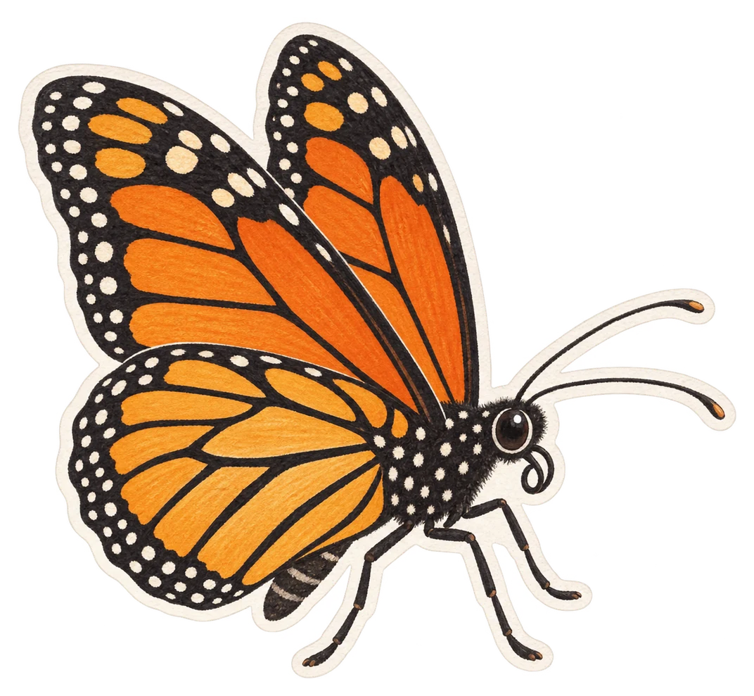 Le monarque (Danaus plexippus)