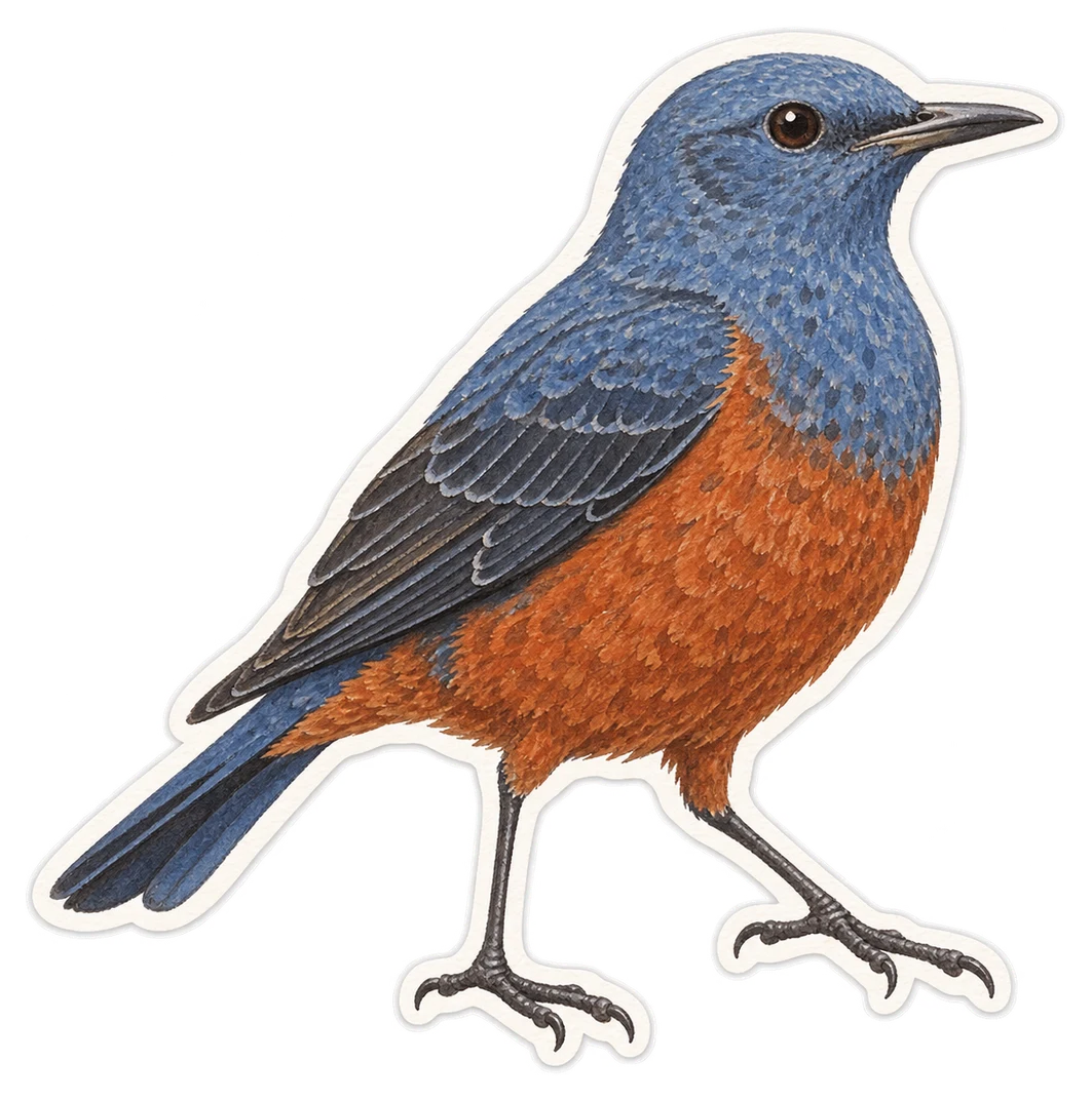 Le monticole bleu (Monticola solitarius)