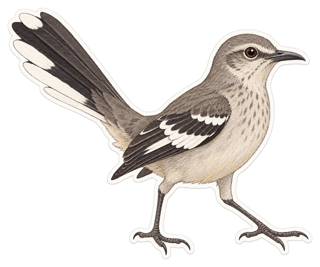 Le moqueur à ailes blanches (Mimus triurus)