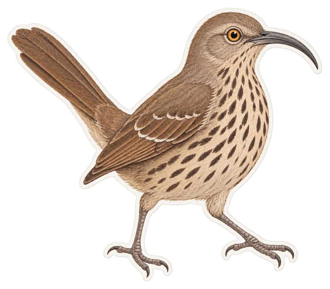 Le moqueur à bec courbe (Toxostoma curvirostre)