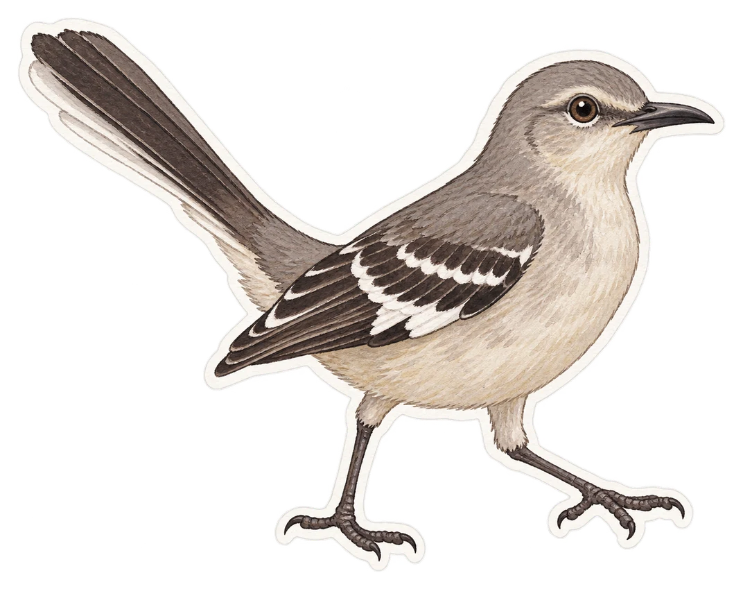 Le moqueur polyglotte (Mimus polyglottos)