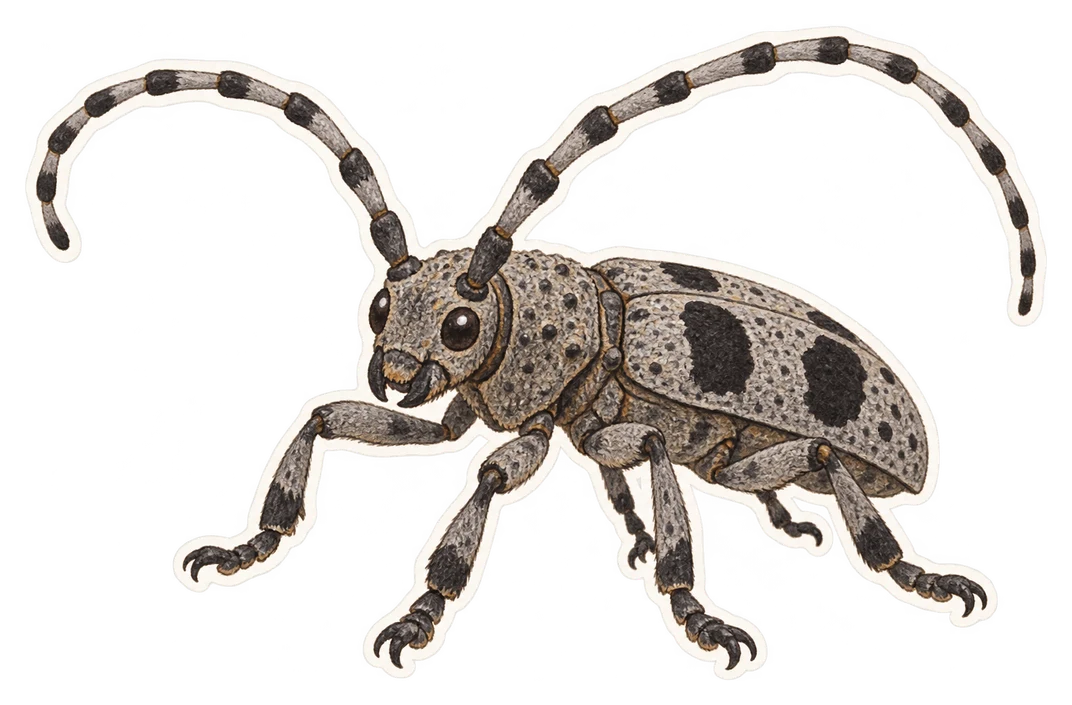 Le morime rugueux (Morimus asper)