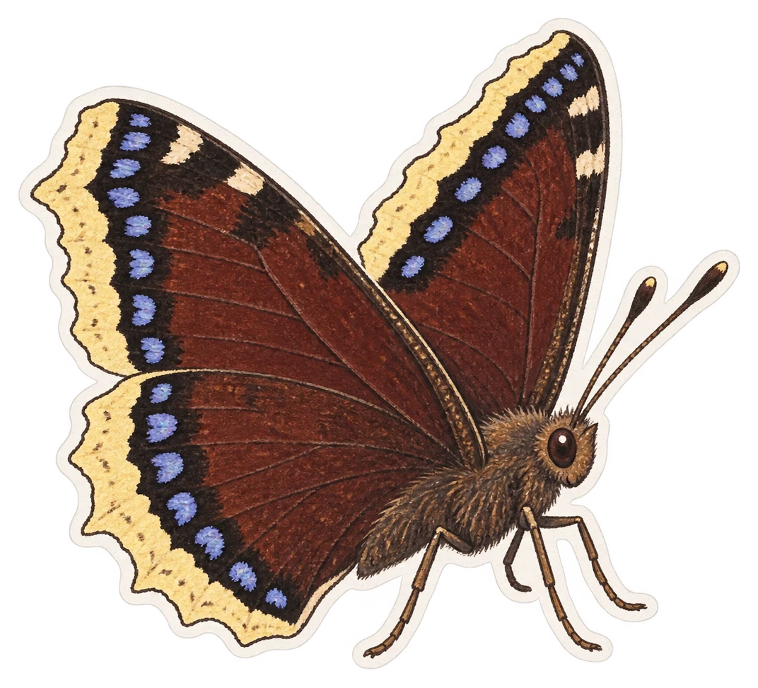Le morio (Nymphalis antiopa)