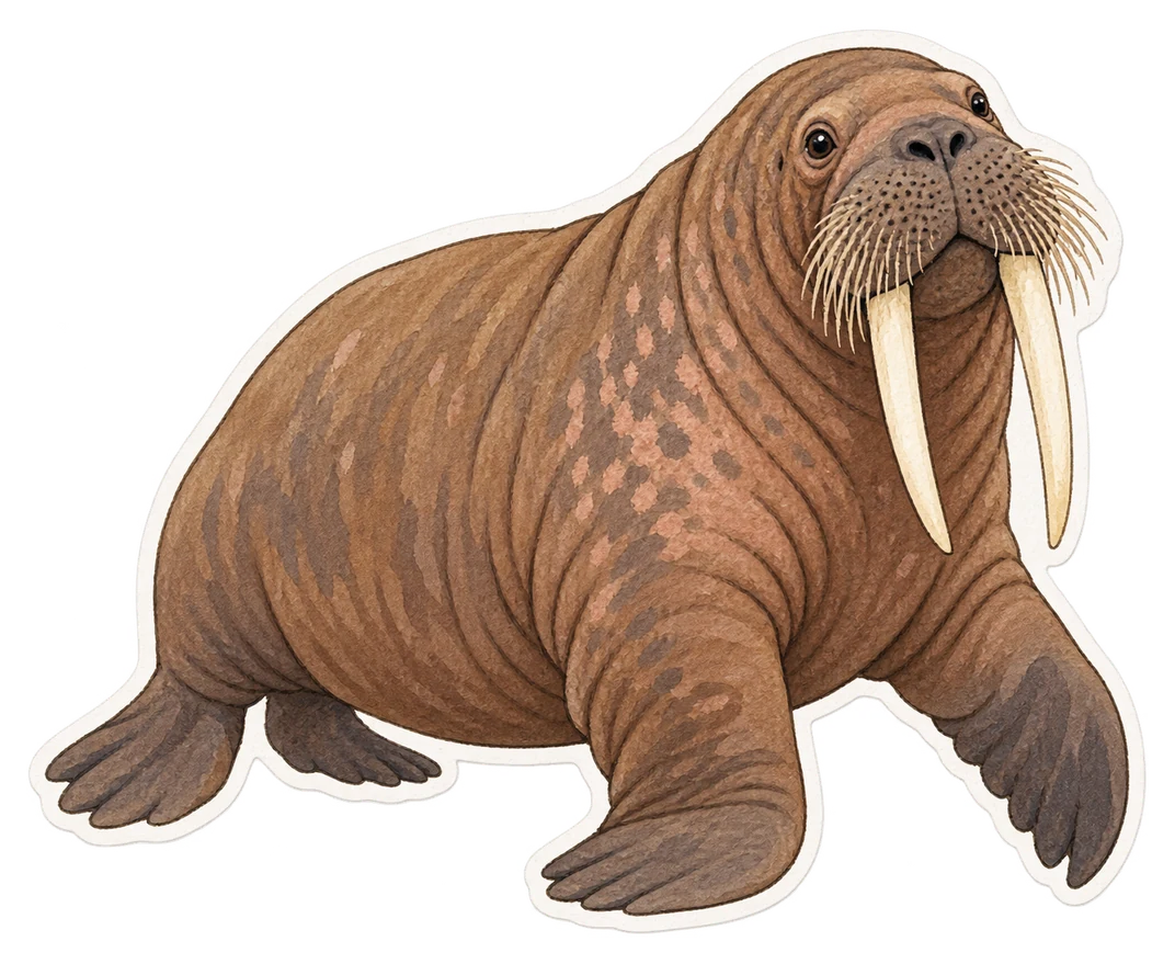 Le morse (Odobenus rosmarus)