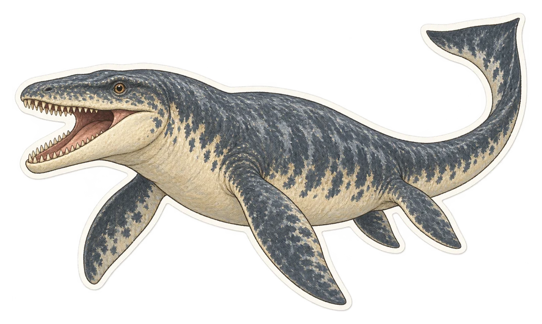 Le mosasaure (Mosasaurus hoffmannii)
