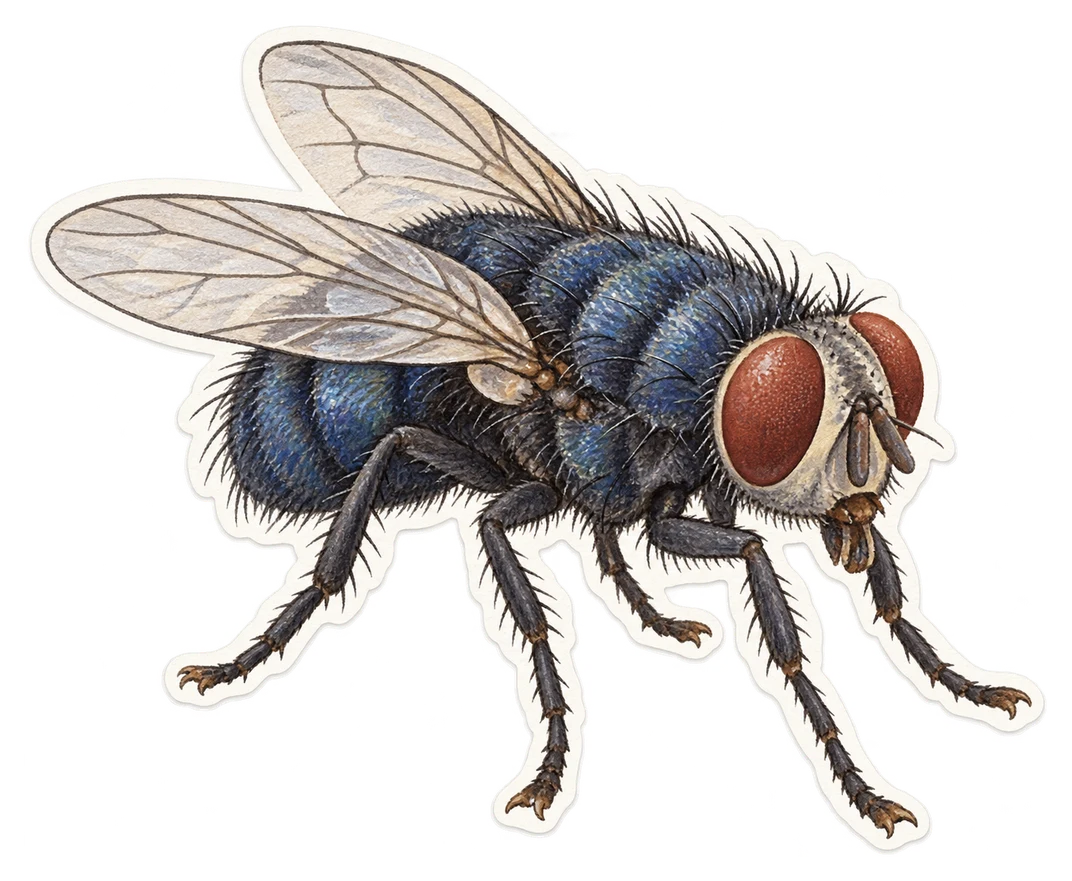 La mouche bleue (Calliphora vicina)